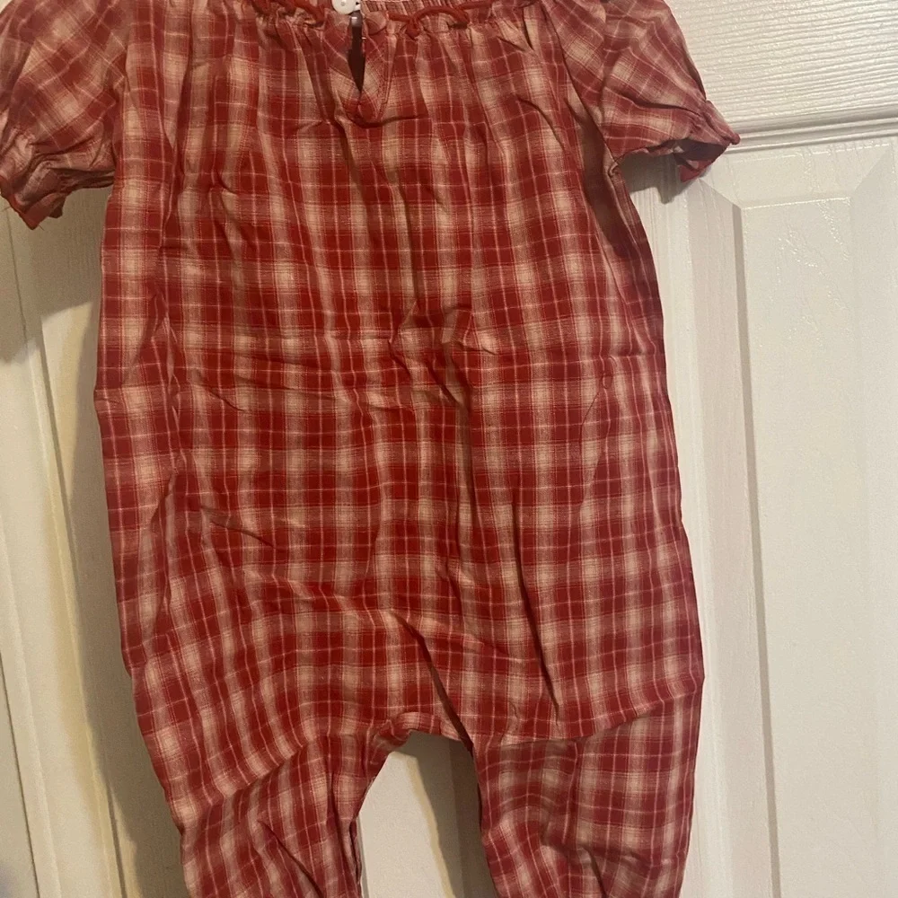 NWT Smocked Snowman Bubble Romper